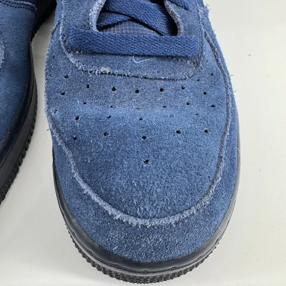 Nike Air Force 1 Mid Mens 10.5 Navy Blue Suede Sneakers 315123-410